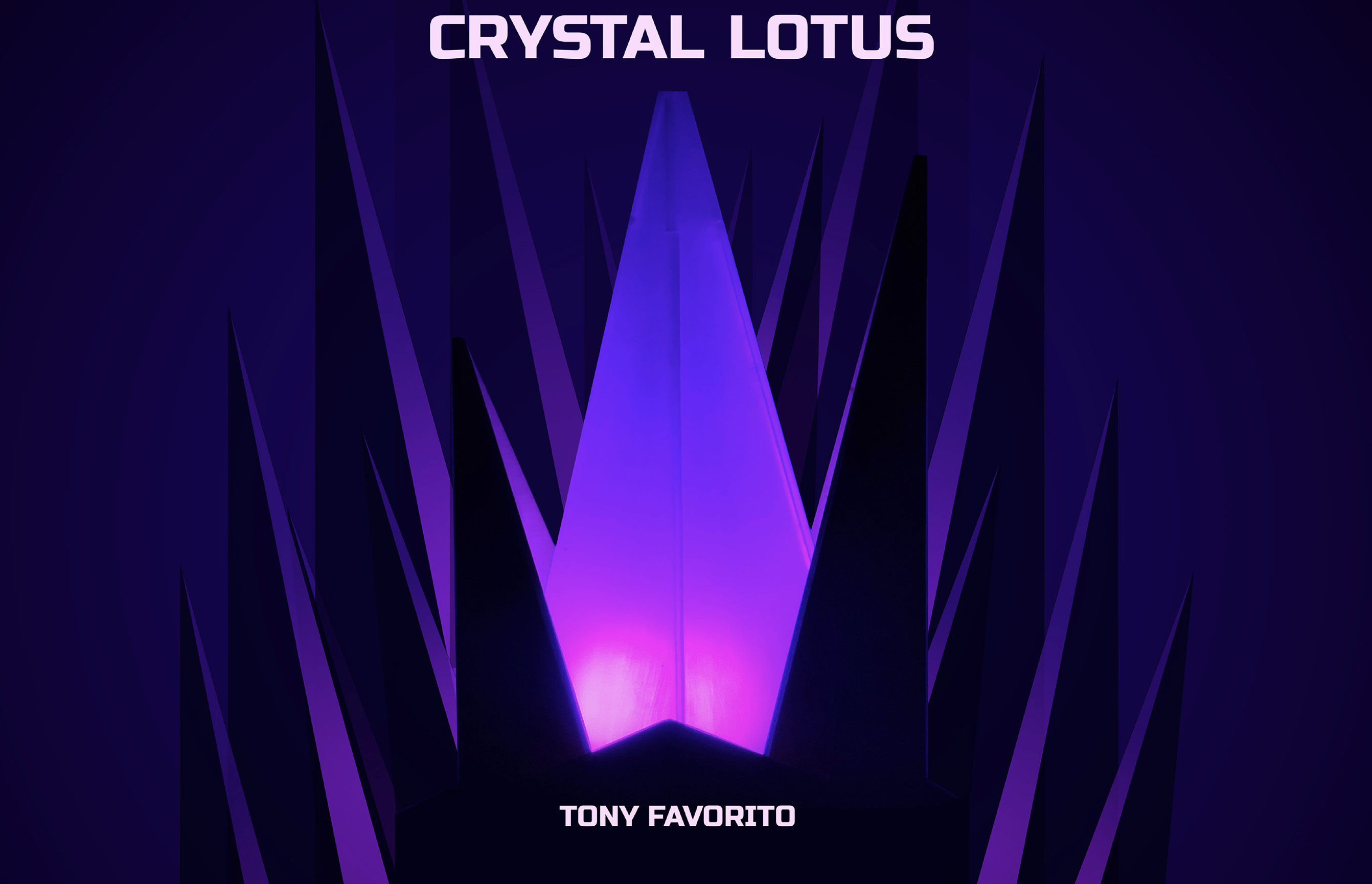 Tony Favorito Crystal Lotus lamp