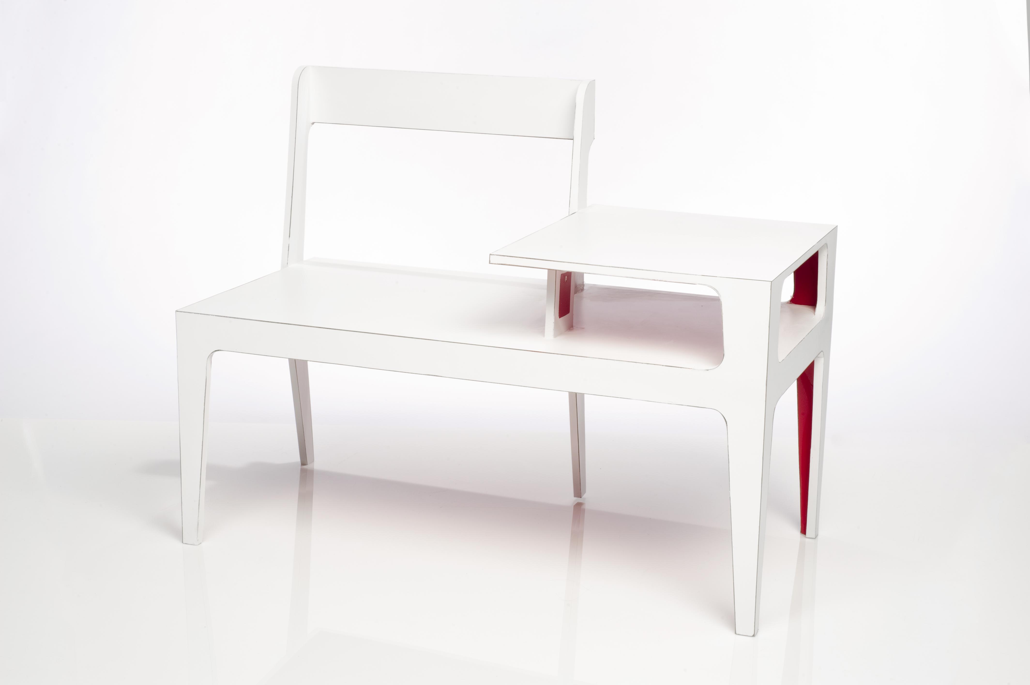 A chair-desk hybrid design.