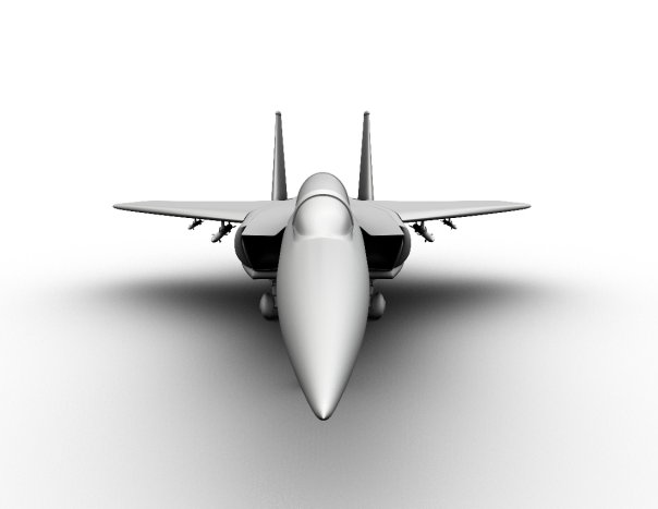 A 3D model of a jet.