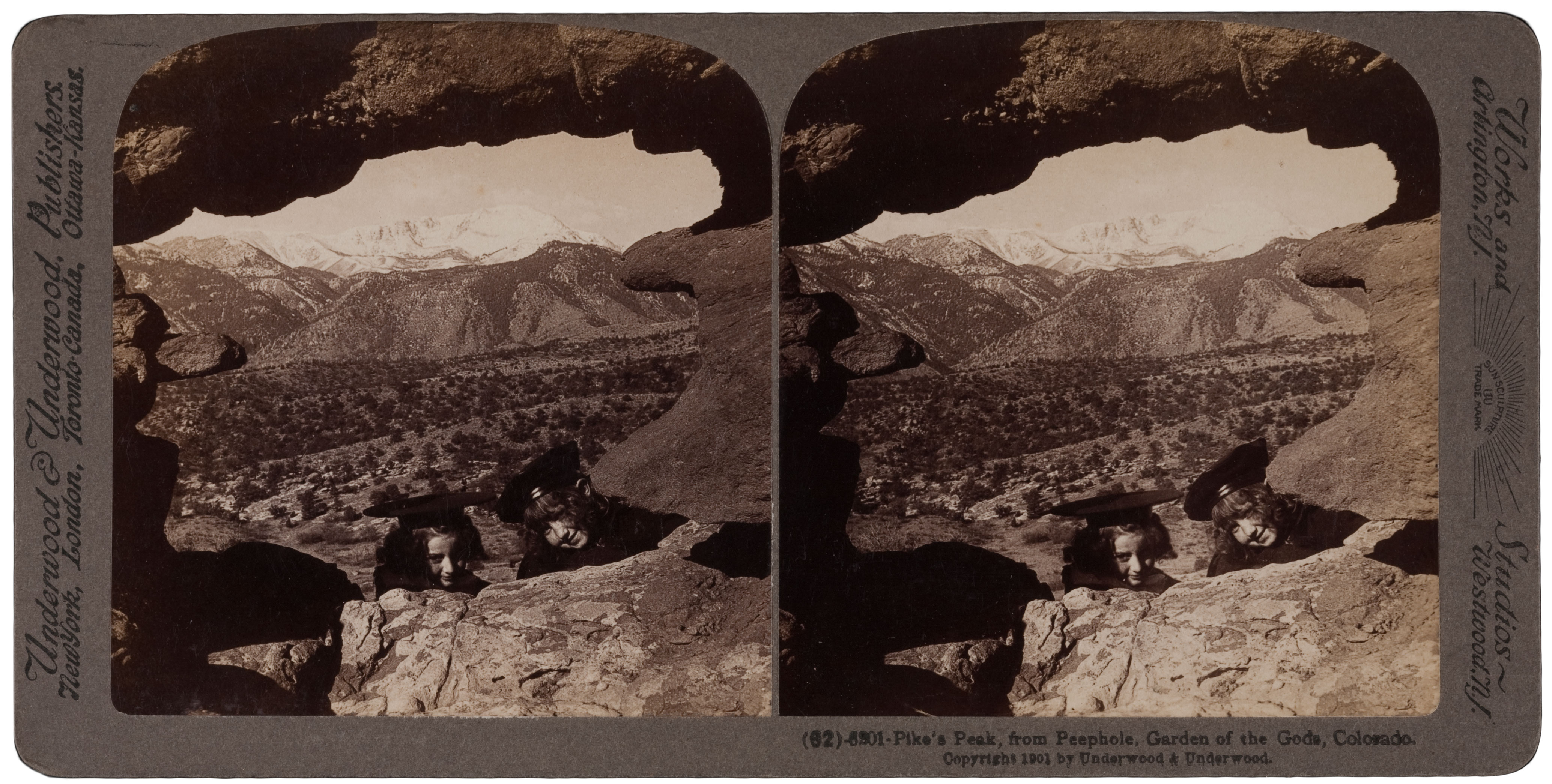 Stereoviews have two images mounted to a rectangular card.