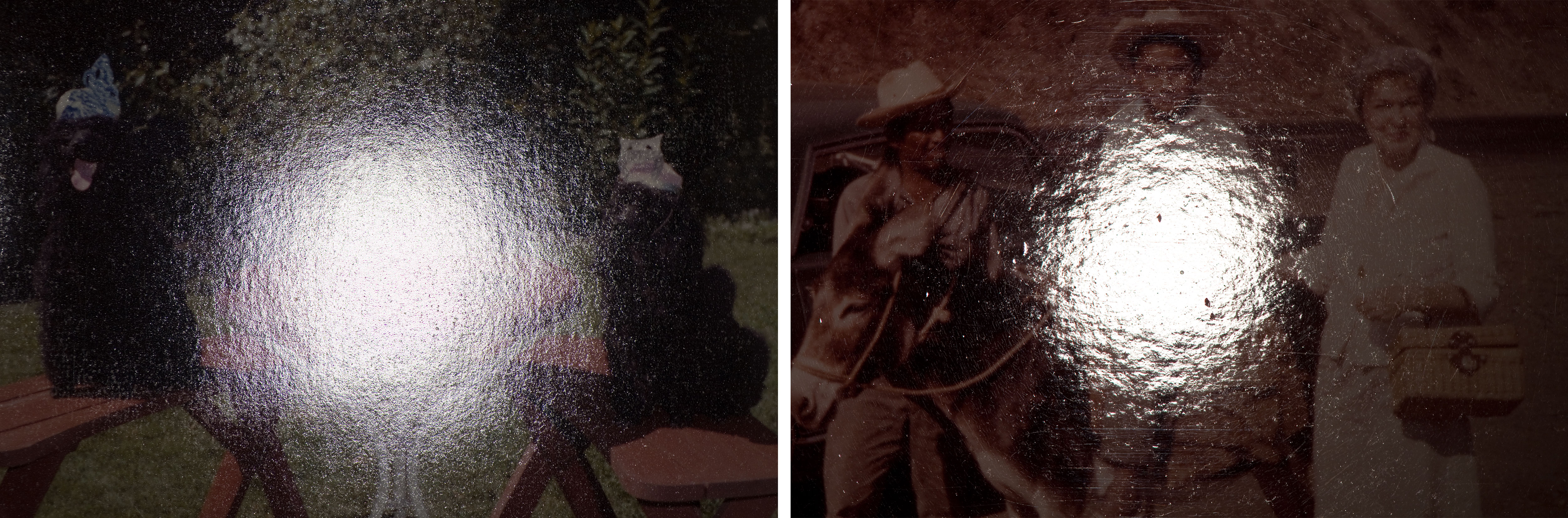 Fiber-based prints are typically glossy as seen in the image on the left. Fiber-based prints could be ferrotyped to enhance the surface sheen. 