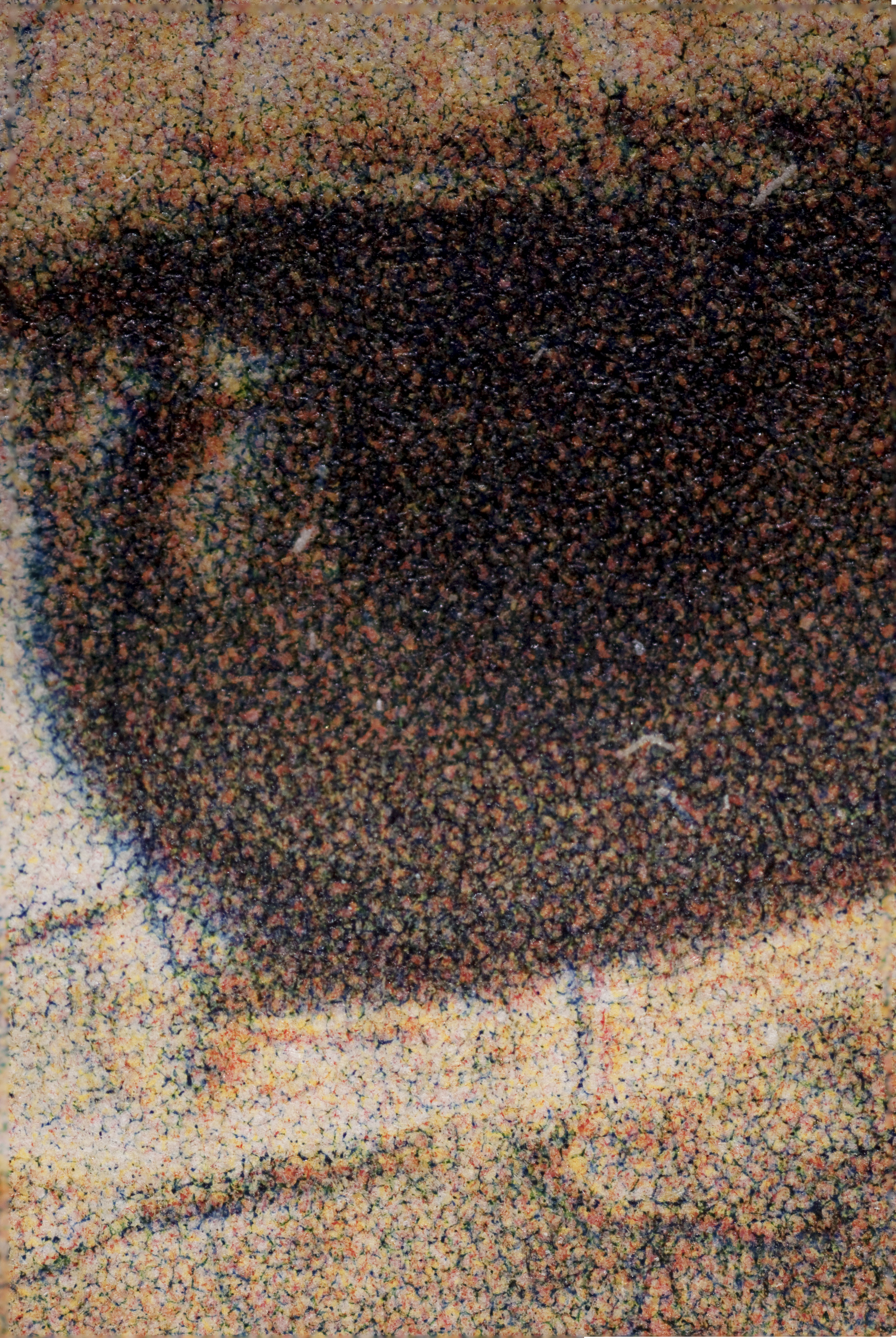 Reticulation in three-color collotype (30x magnification). 