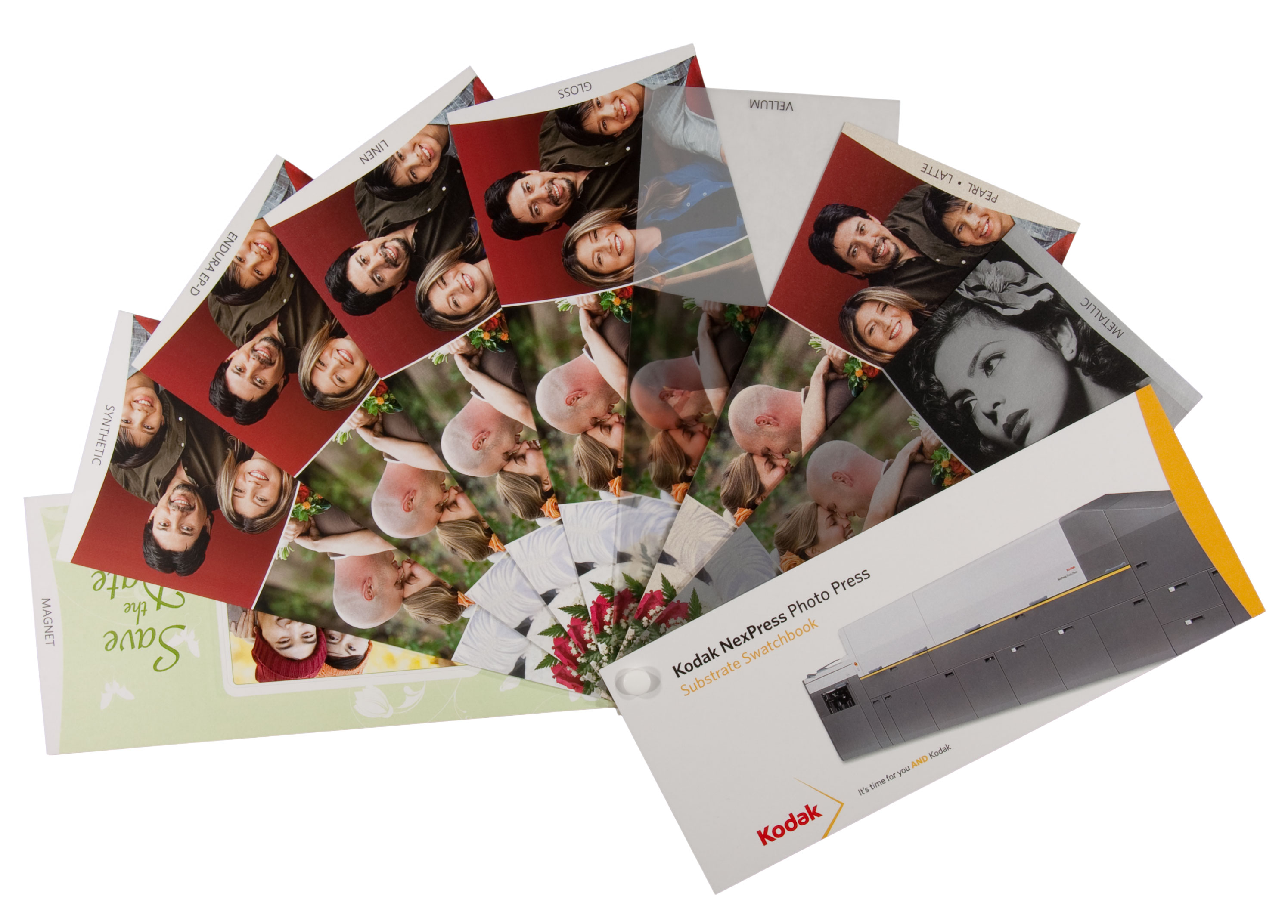 While plain paper is a common support, current digital presses can print on a variety of coated papers with different surface characteristics as well as non-paper supports.