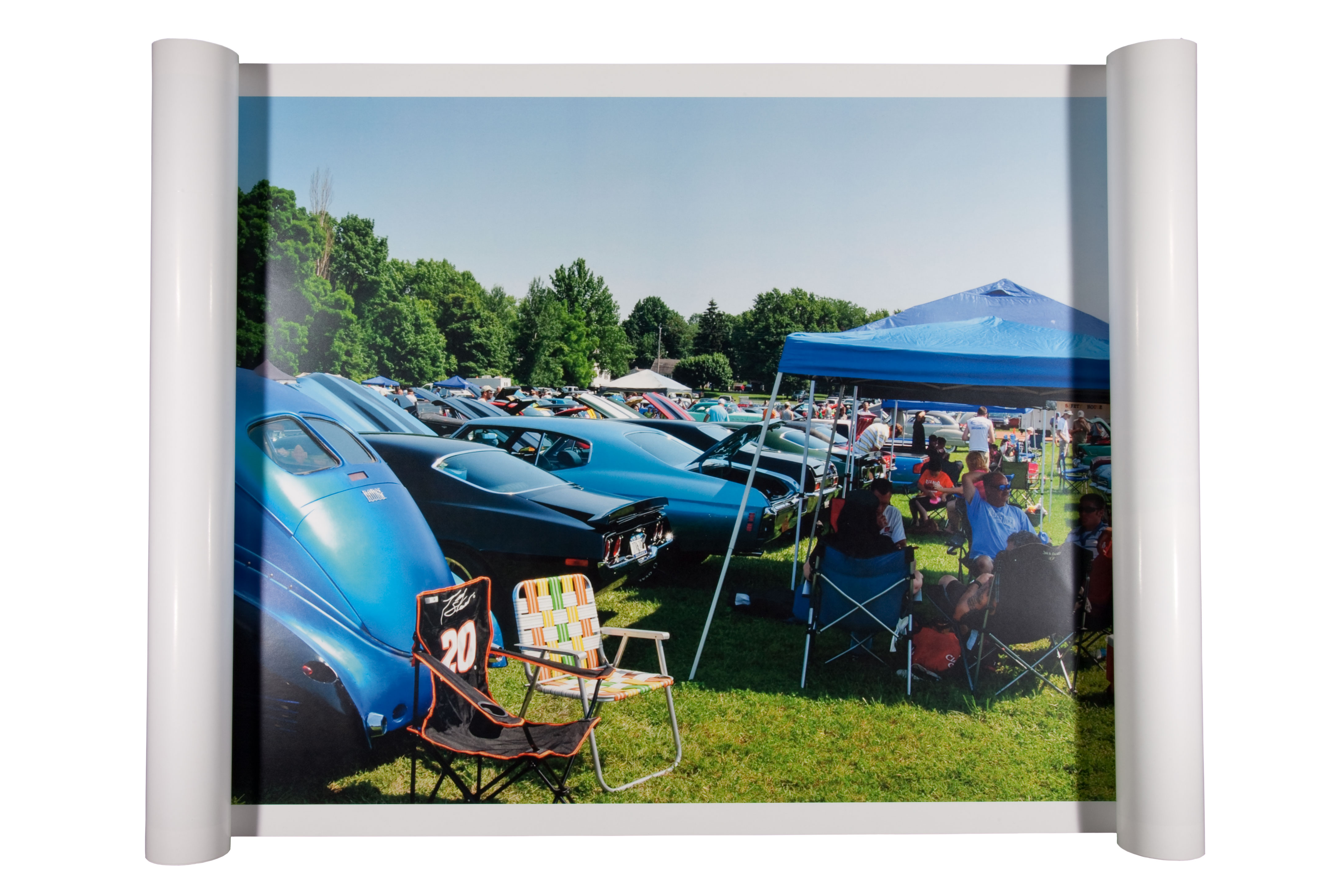 Digital presses can print large, high-quality photographic images. This panorama is about 12 inches tall and 5 feet long.